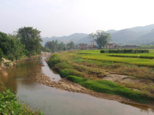 A view up a tributary.